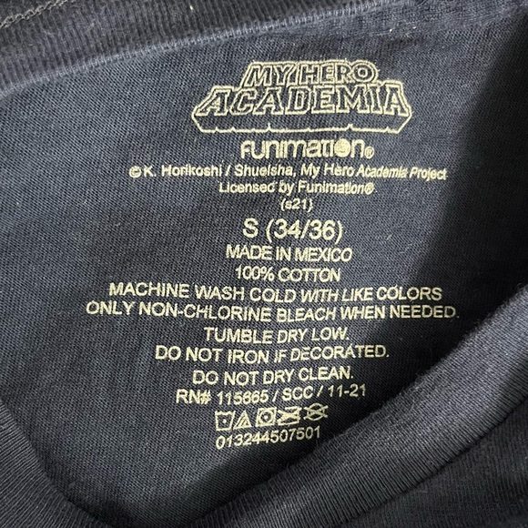 My Hero Academia Graphic Tee Shirt Navy Blue w Characters Anime Japanese Small - Picture 2 of 5